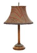 A Leather Wrapped Table Lamp