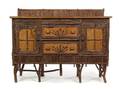 An American Adirondack Style Various Woods Sideboard