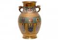 265 Chinese Cloisonn Two Handled Vase