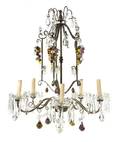 A French Brass FiveLight Chandelier