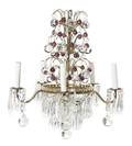 A Swedish Brass and Glass Chandelier