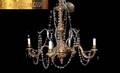 238 French Bronze Dore 4 Arm Chandelier