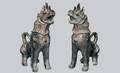 260 Pair Chinese Bronze Foo Dogs