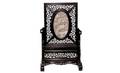 257 White jade Carved Inset Table Screen
