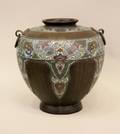 Bronze  Champlave Enamel Vase