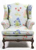 A Chippendale Style Mahogany Wingback Armchair