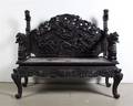 A Chinese Carved Hardwood Settee