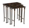 A Set of Three Regency Ebonized and Parcel Gilt Nesting Tables