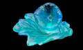 490 Daum France Blue Crystal Leaf and Flower
