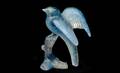 488 Daum France Blue Frosted Song Bird