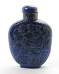 A Carved Lapis Lazuli Snuff Bottle