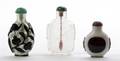 A Group of Three Glass Snuff Bottles