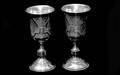 187 Pair Russian 84 Silver Kiddish Cups