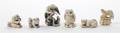 A Group of Six Japanese Ivory Carvings