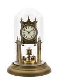 An English Brass Anniversary Clock Urania