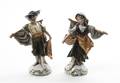 A Pair of Capodimonte Porcelain Figures