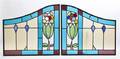 Two American Arts and Crafts Style Leaded Glass Windows