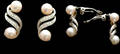 335 14kt Gold Pearl and Diamond Clip Earrings
