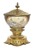 A Royal Vienna Style Porcelain and Gilt Metal Mounted Potpourri