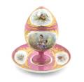 A Sevres Style Porcelain Cup Cover and Stand