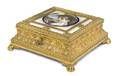 A French Gilt Bronze Enamel and MotherofPearl Mounted Table Casket