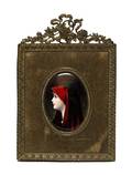 A French Enamel on Copper Portrait Plaque