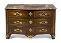 A Regence Style Parquetry and Gilt Metal Mounted Commode