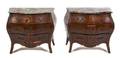 A Pair of Louis XV Style Bombe Parquetry Commodes