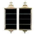 A Pair of Neoclassical Silvered Hanging Vitrines