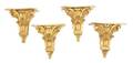 A Set of Four Italian Giltwood Brackets