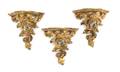 A Set of Three Italian Giltwood Brackets