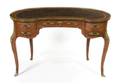 A Louis XV Style Burlwood and Gilt Metal Mounted Bureau Plat