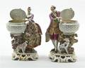 A Pair of Continental Porcelain Figural Groups