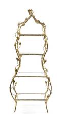 A Gilt Metal Etagere