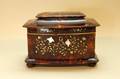 Tortoise Shell Tea Caddy with Mother of Pearl Inlay