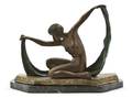 An Art Deco Style Bronze Sculpture after Colinet