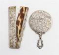 An Italian 800 Silver Comb and Mirror