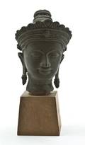 A Southeast Asian Metal Buddha Head