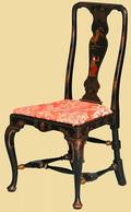 374 Queen Anne Chinoiserie Side Chair
