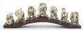A Set of Seven Japanese Carved Ivory Figures of Immortals