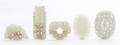 A Group of Five Chinese Hardstone Pendants