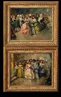 347 Franco Rococo 2 Oil Paintings