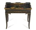 A Lacquered and Parcel Gilt Table