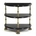 An Ebonized and Gilt Metal Mounted Console Table