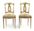 A Pair of Neoclassical Giltwood Side Chairs