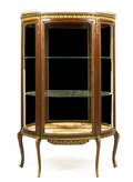 A Louis XVI Style Gilt Metal Mounted Vitrine Cabinet