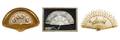 Three Varied Ivory Painted and Paper Fans