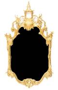 A Giltwood Chinese Chippendale Style Mirror