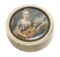 A Portrait Miniature Painted on Porcelain