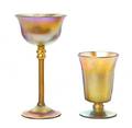 A Tiffany Studios Favrile Glass Champagne Glass